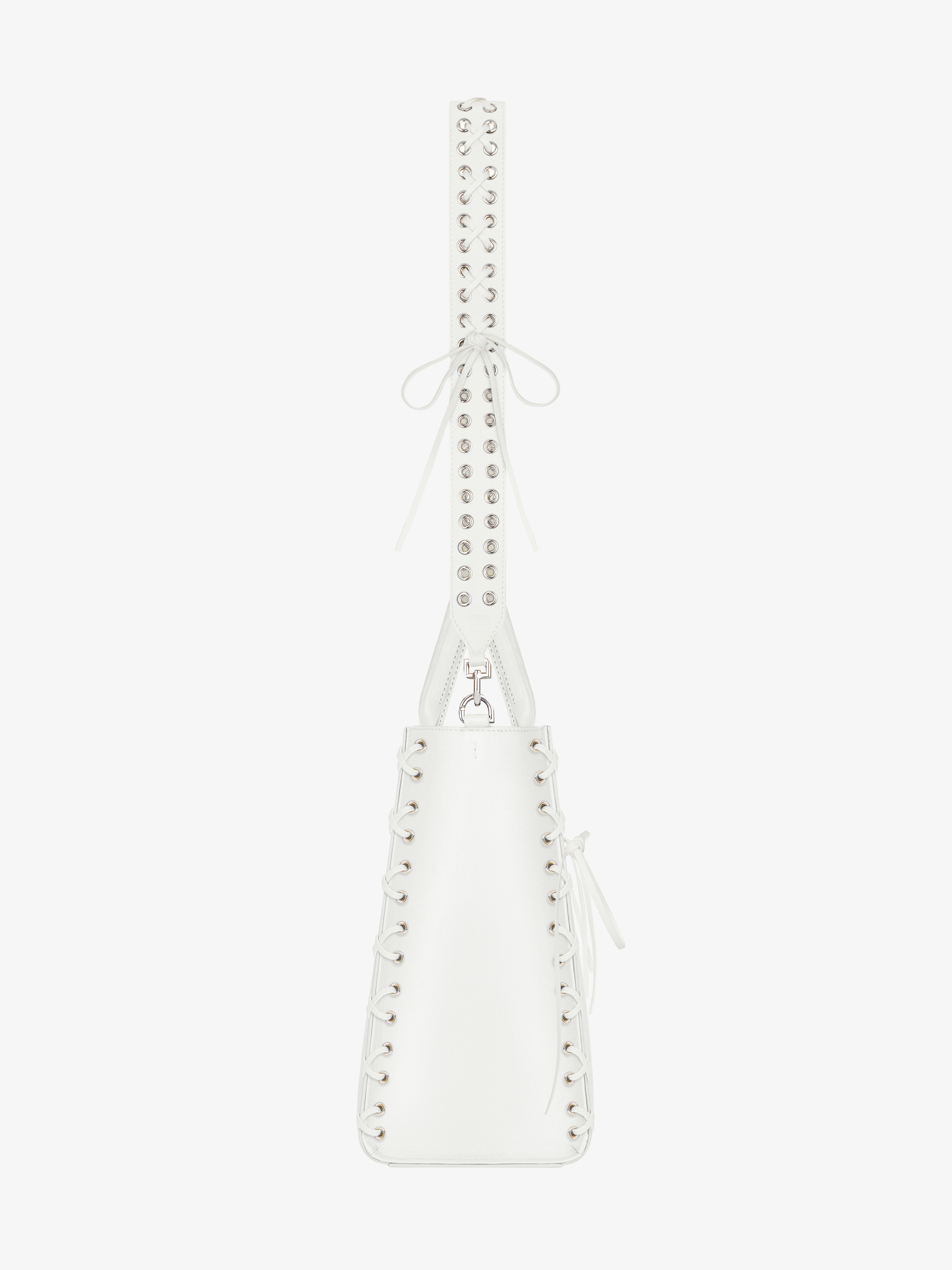Cabas G-Tote moyen corset en cuir - Ivoire