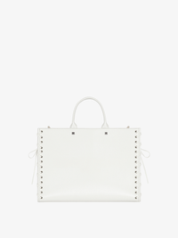 Cabas G-Tote moyen corset en cuir - Ivoire