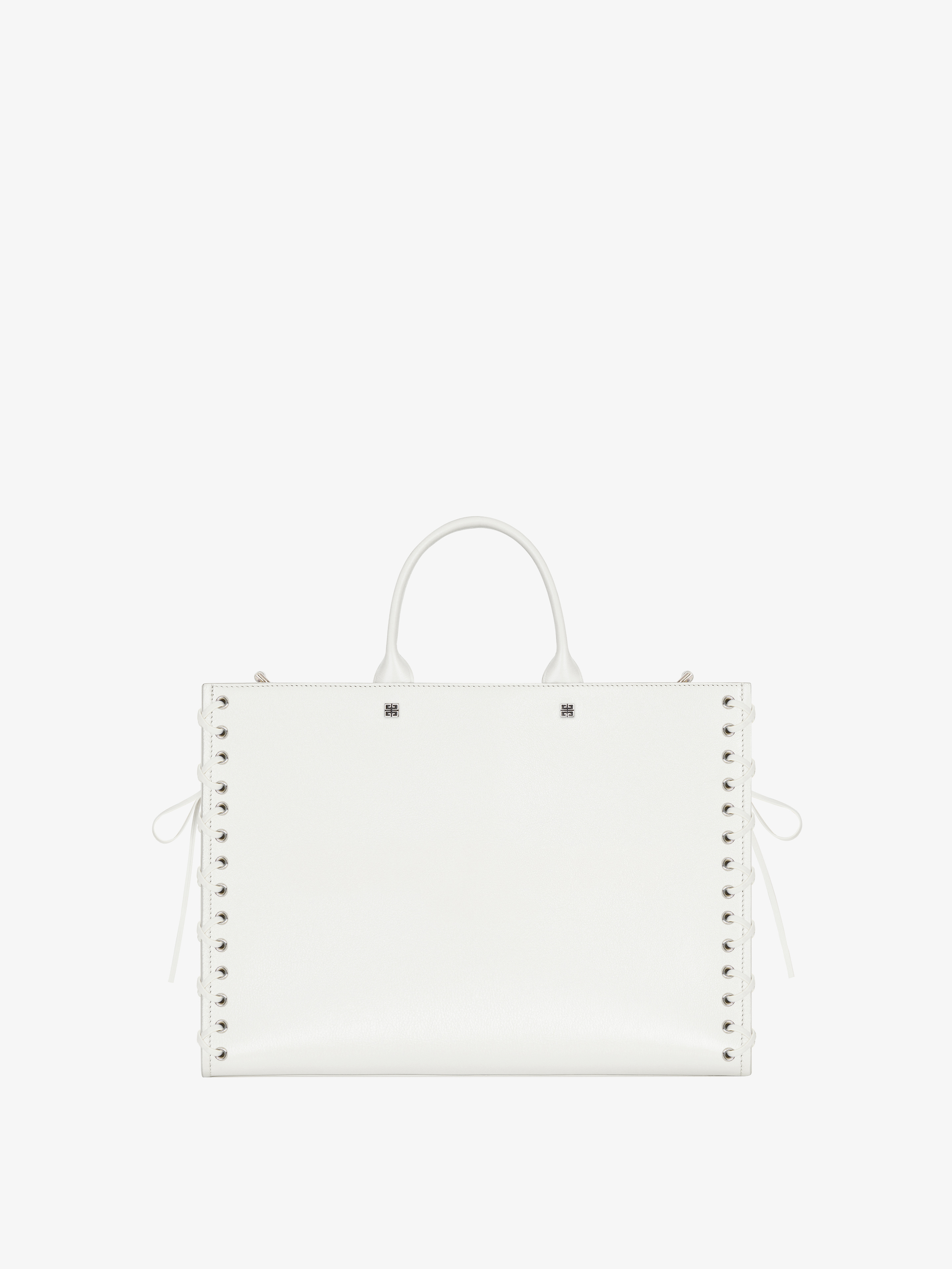 Cabas G-Tote moyen corset en cuir - Ivoire