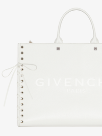 Cabas G-Tote moyen corset en cuir - Ivoire