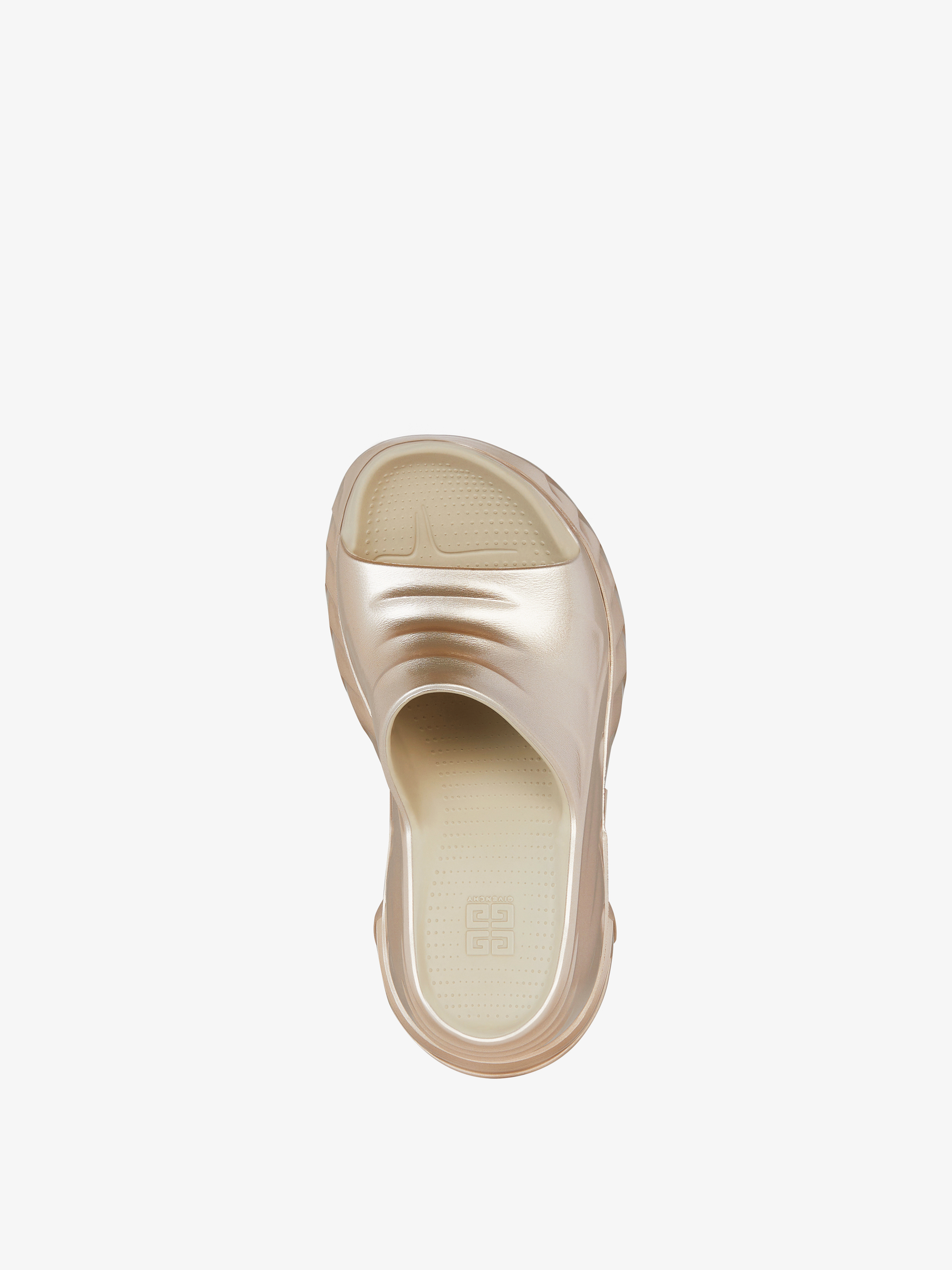 MARSHMALLOW SLIDER WEDGE SANDALS