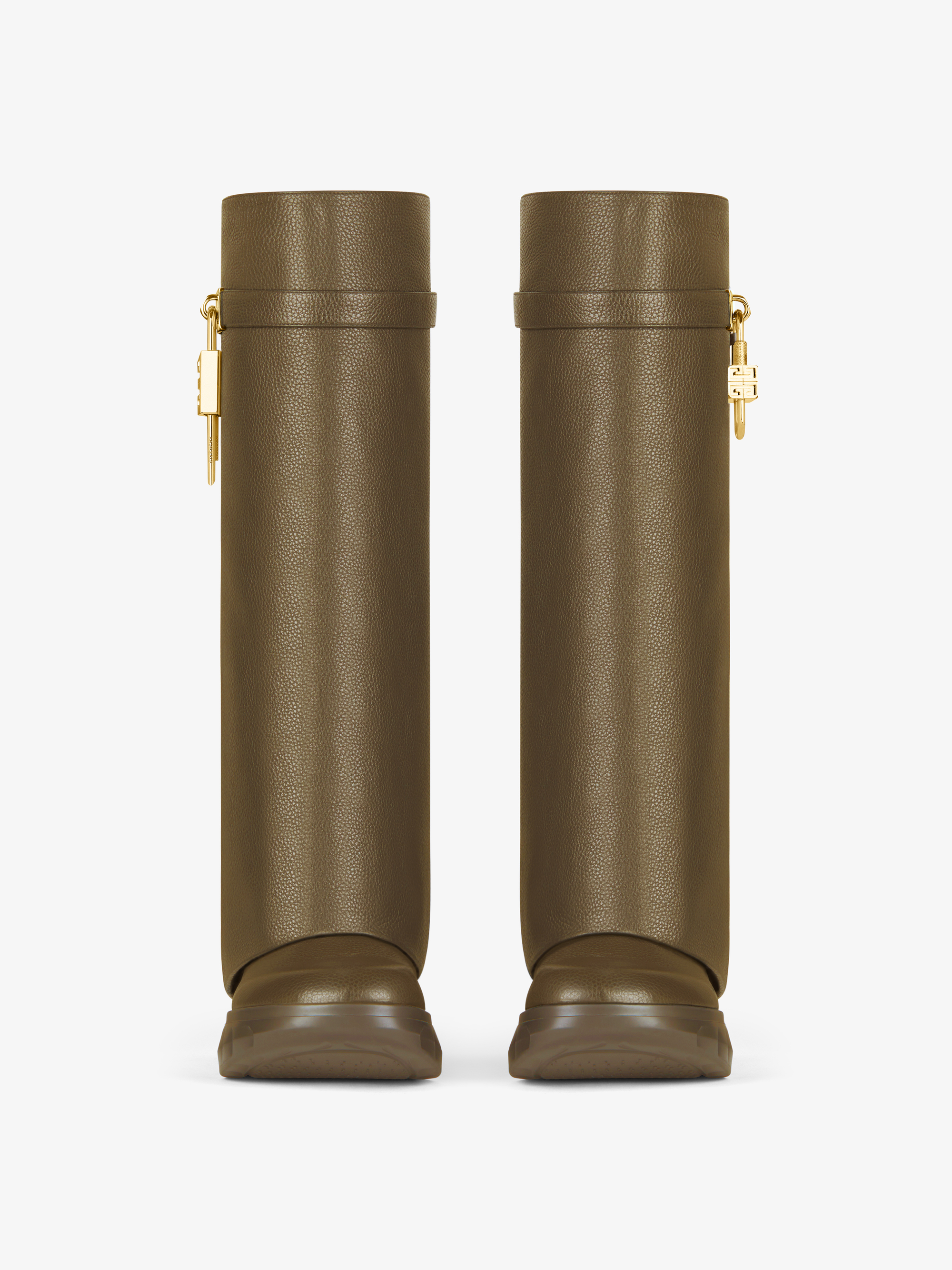 GRAINED LEATHER/GOLDEN PADLOCKS