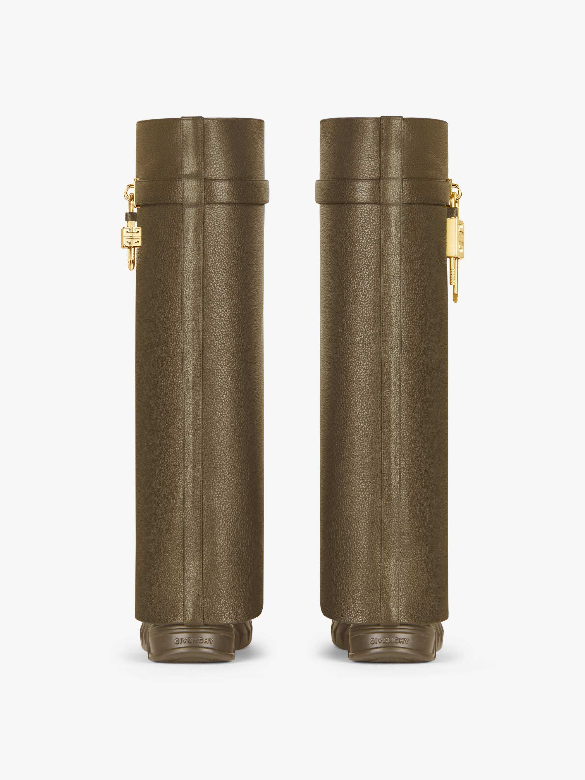 GRAINED LEATHER/GOLDEN PADLOCKS