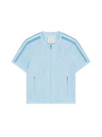 Blouson en cuir perforé - Sky Blue