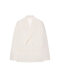 Veste Slim en laine et mohair - White