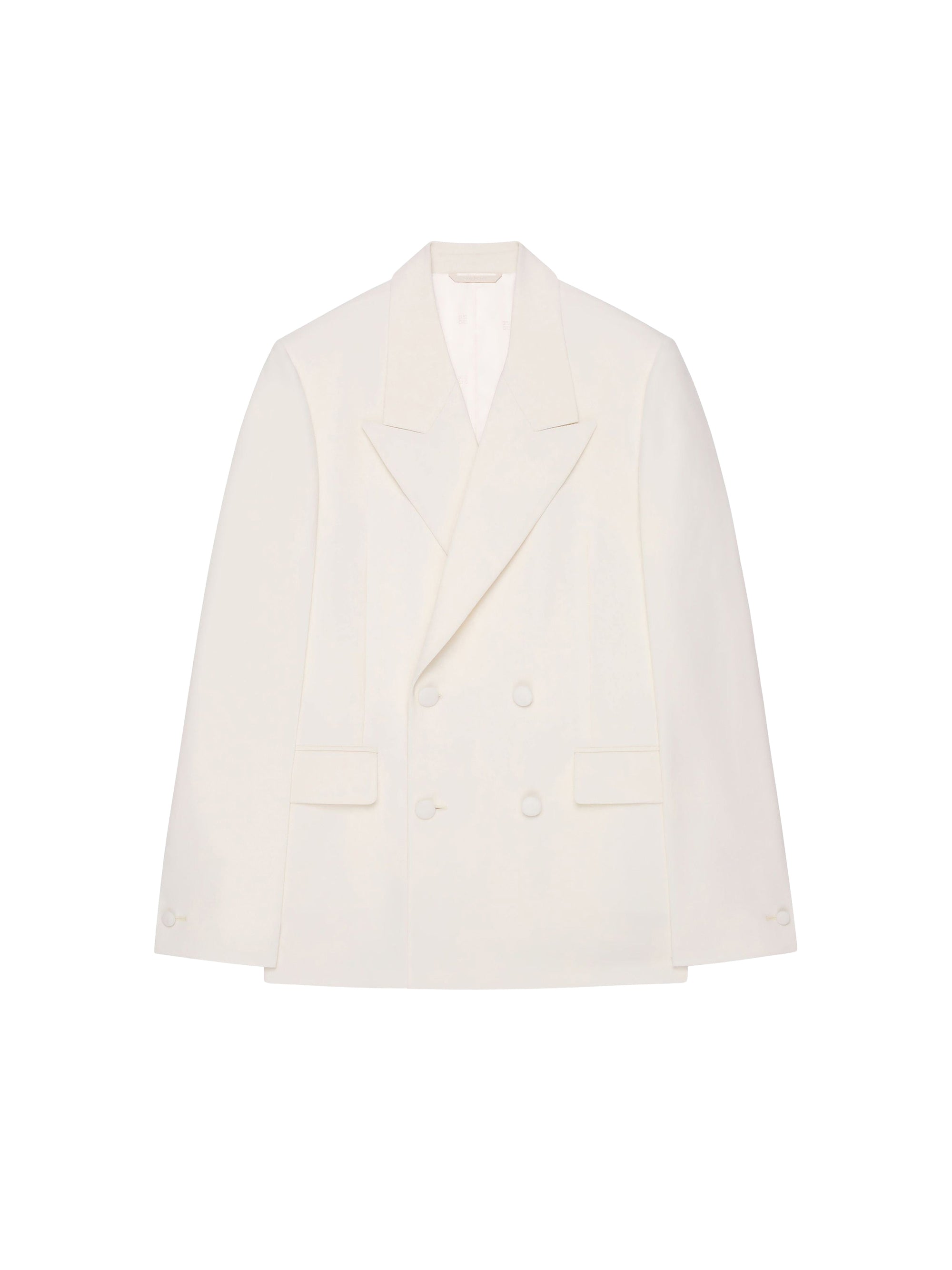 Veste Slim en laine et mohair - White
