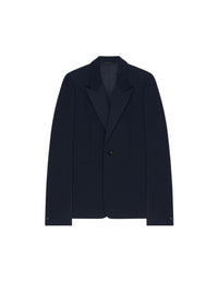 Veste Slim en laine à col satin - Night Blue