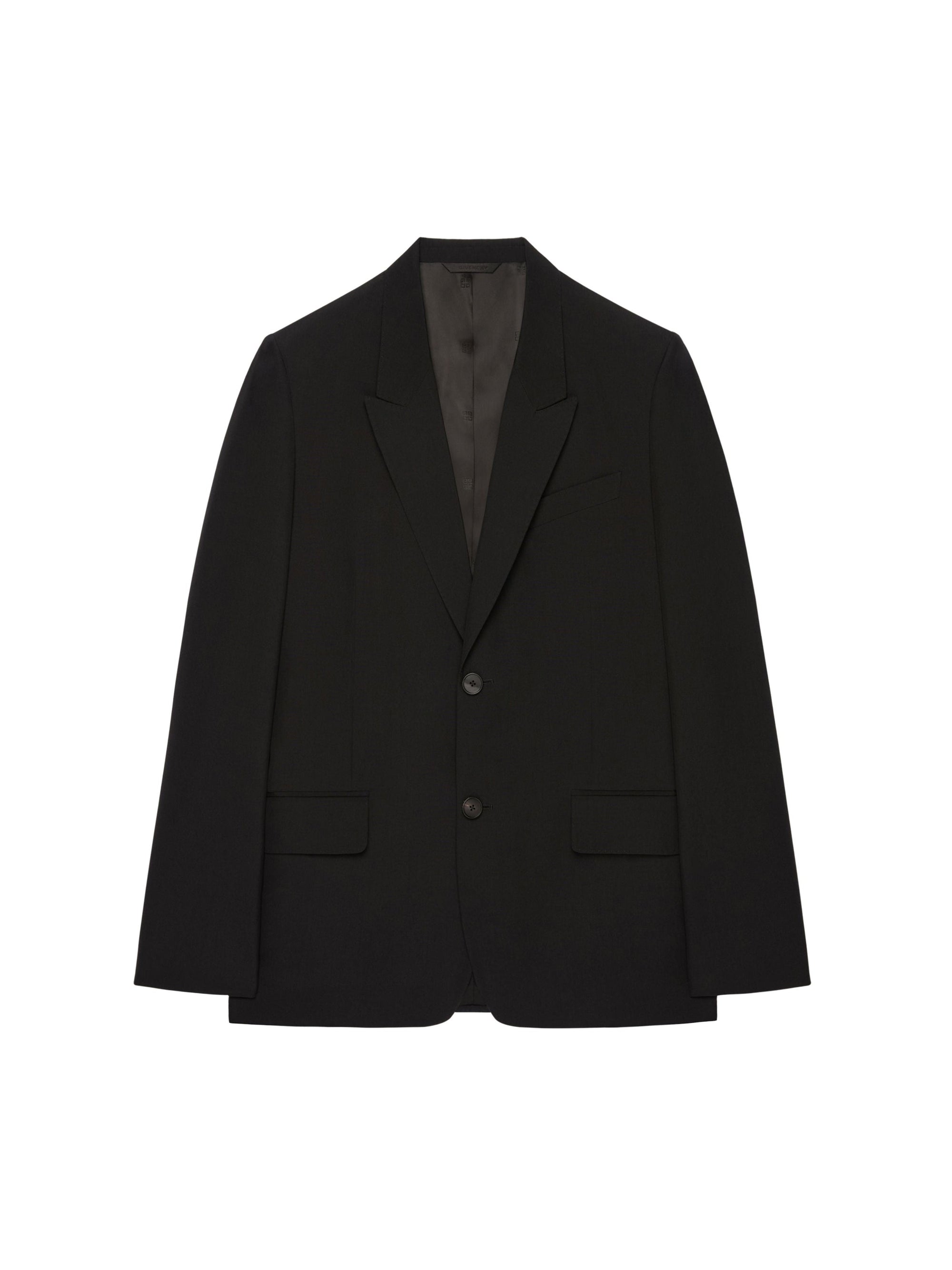 TOP STITCH PEAK LAPEL JACKET