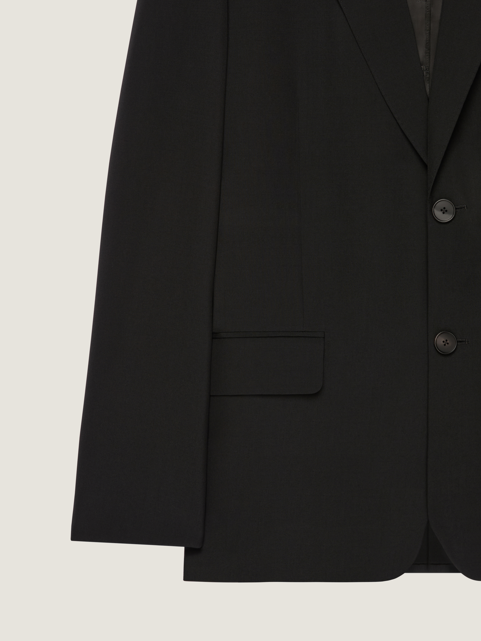 TOP STITCH PEAK LAPEL JACKET
