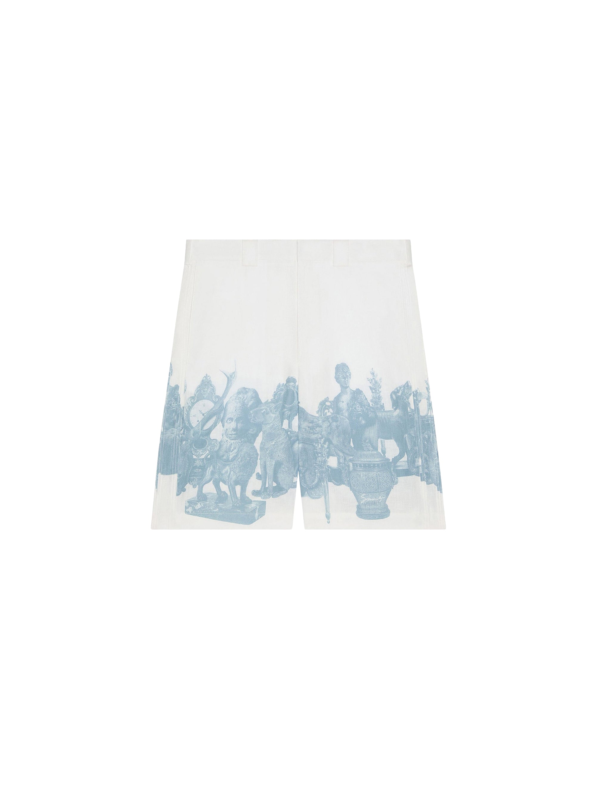 Bermuda en lin imprimé objets d'Hubert - Blue & White
