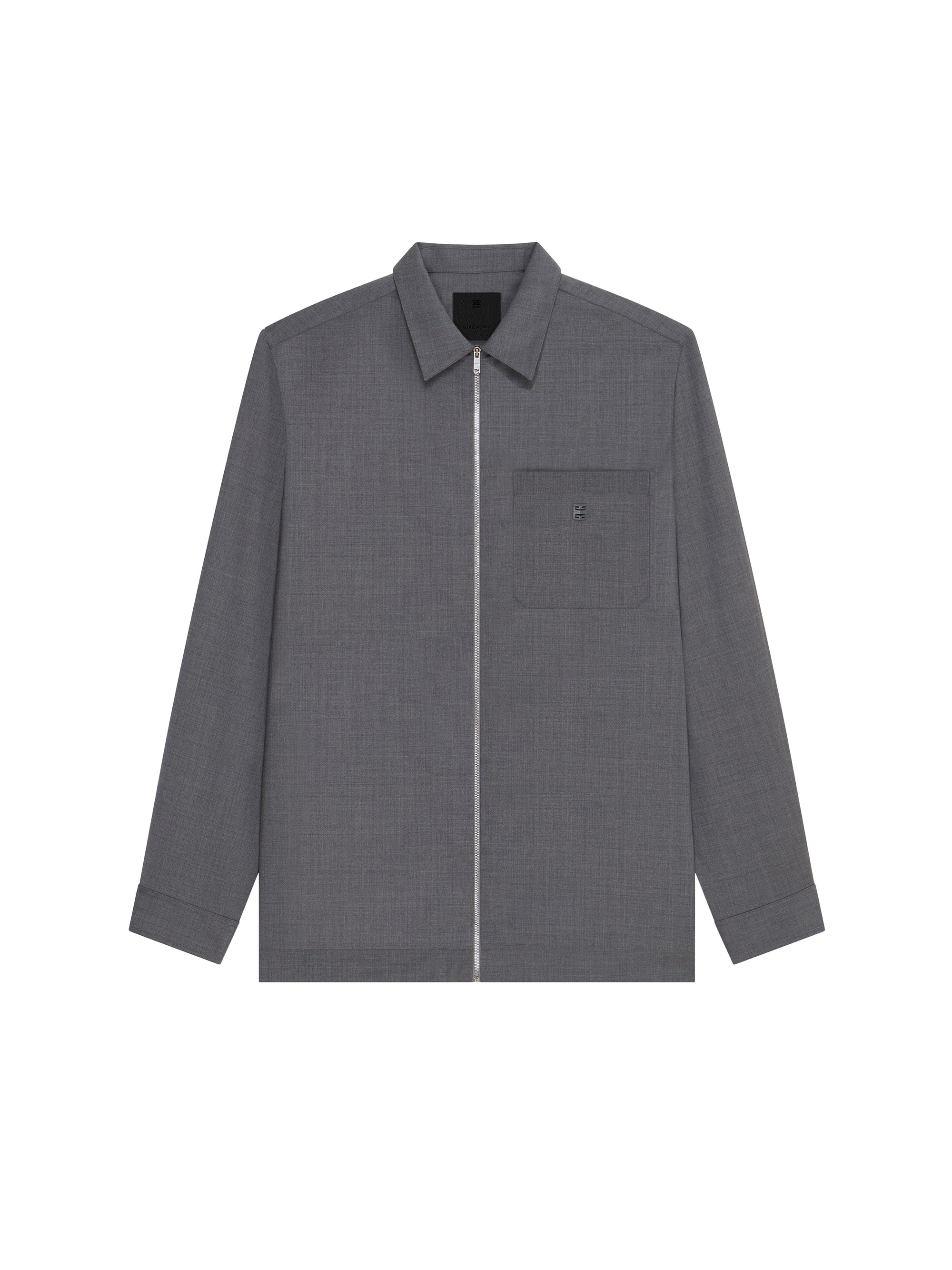 Chemise zippée en laine - Medium Grey