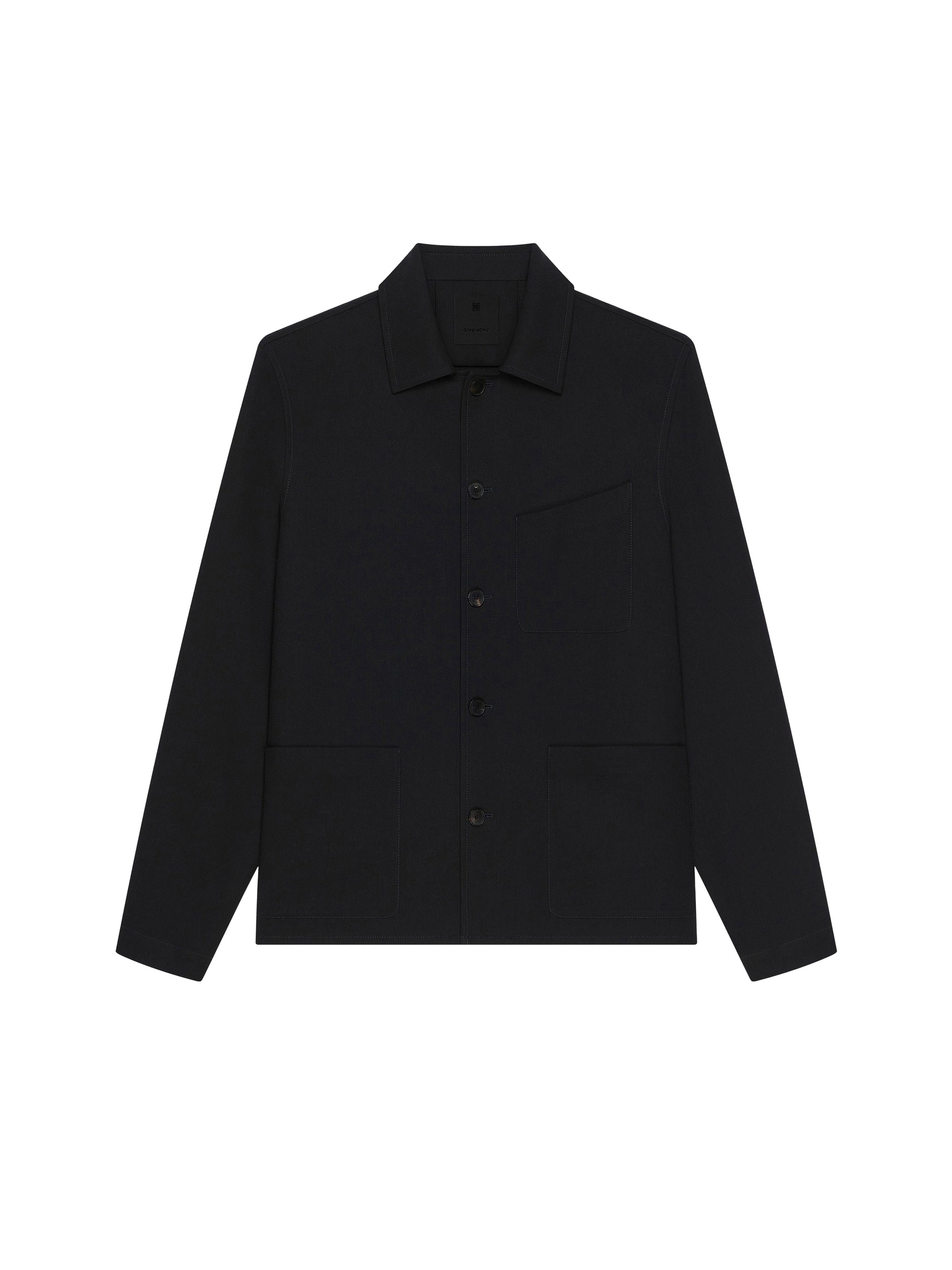 Surchemise en laine double face - Black
