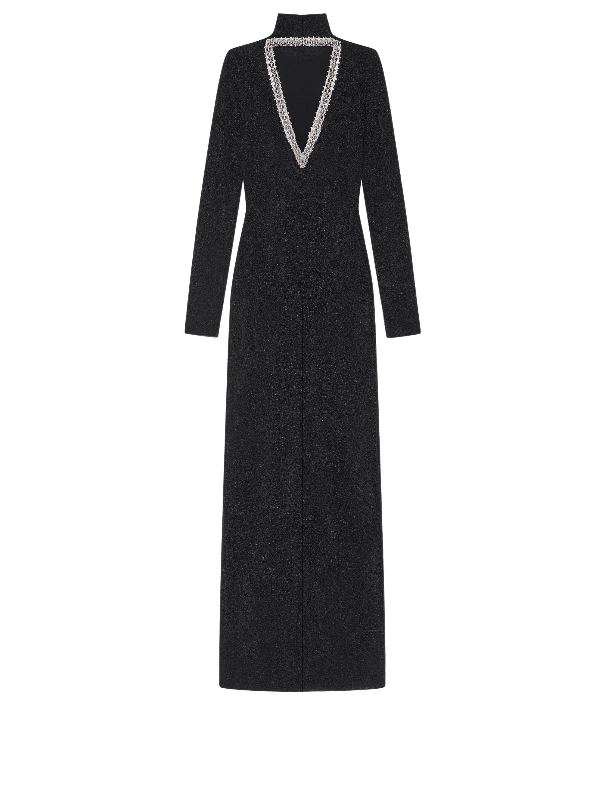 TURTLENECK OPEN BACK LONG DRESS