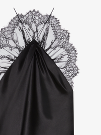 LONG DRESS LACE NECKLINE