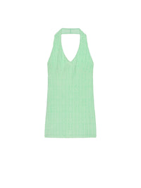 HALTER NECK TOWELLING DRESS