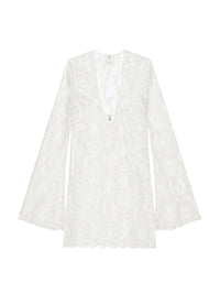 Robe en dentelle à détail 4G - Ecru