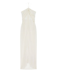 KNOT LONG DRESS WITH BACK DRAPPED