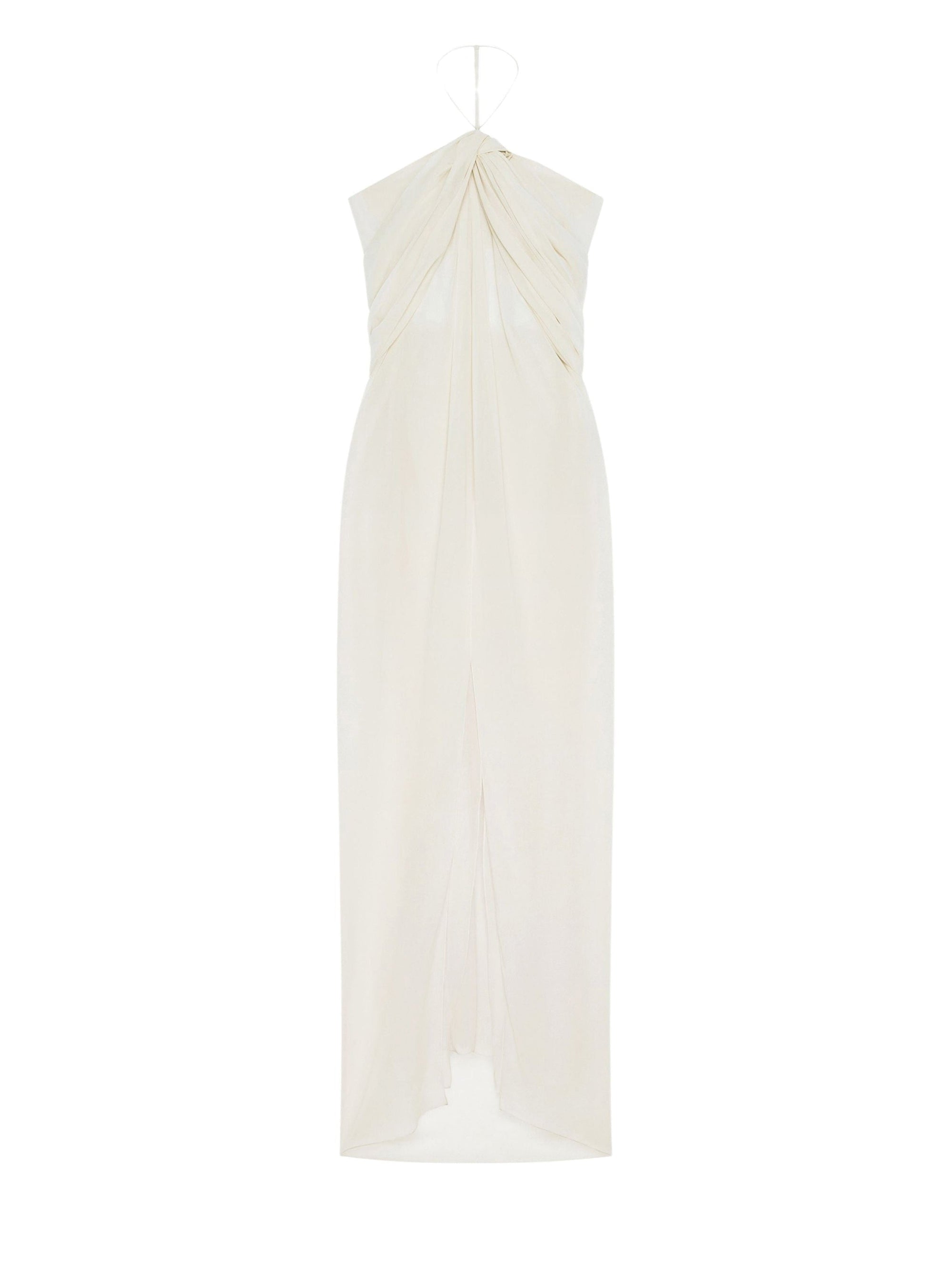 KNOT LONG DRESS WITH BACK DRAPPED