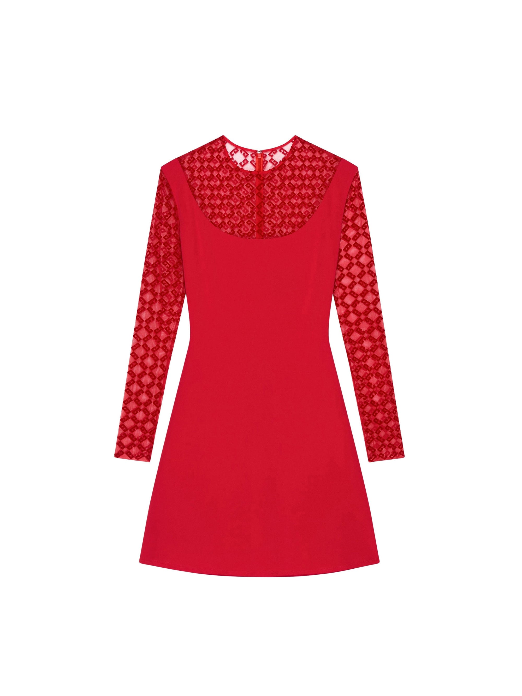 LONG SLEEVE PLUMETIS DRESS