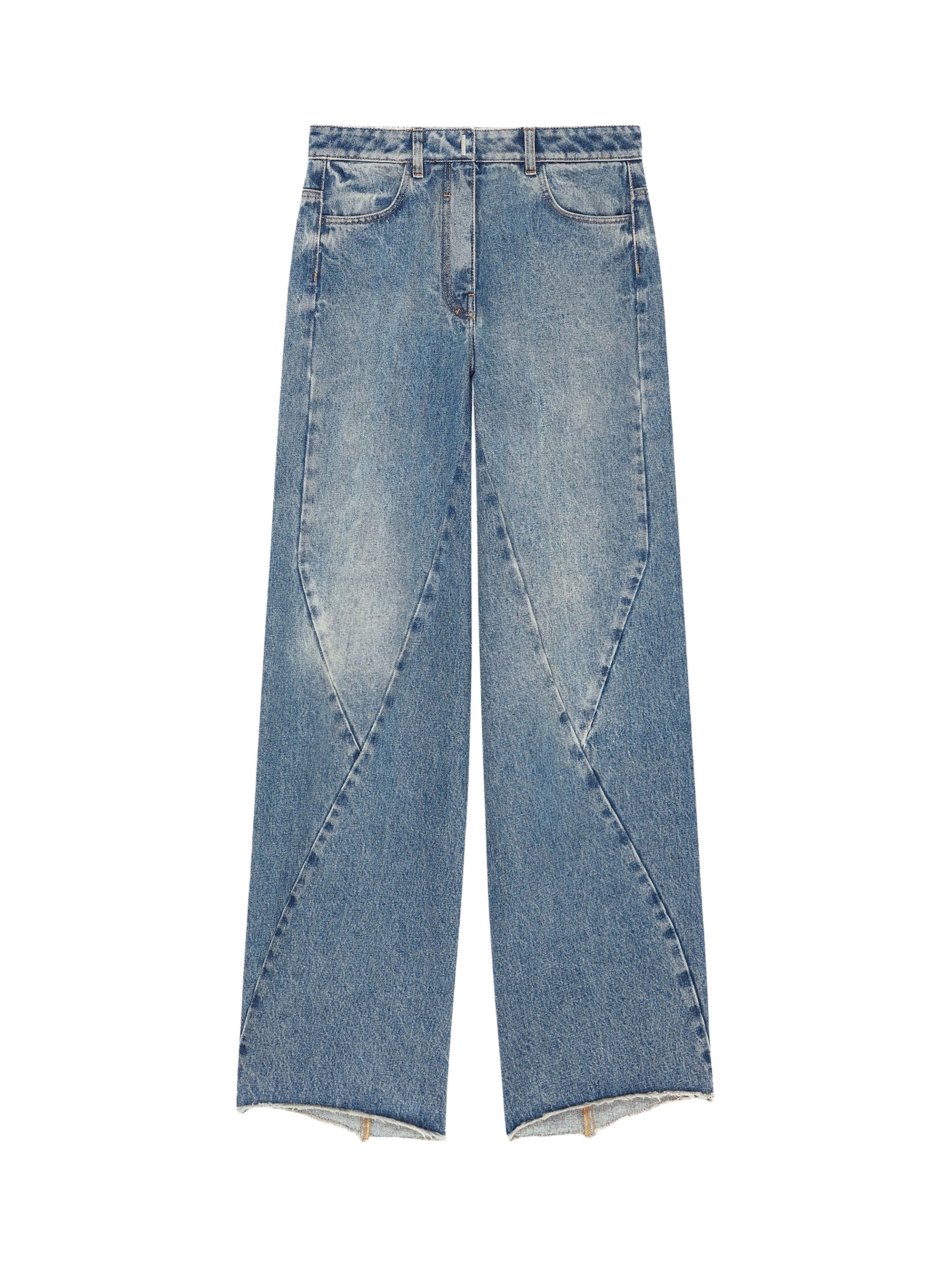 Jean en denim oversize avec coutures apparentes - Medium Blue