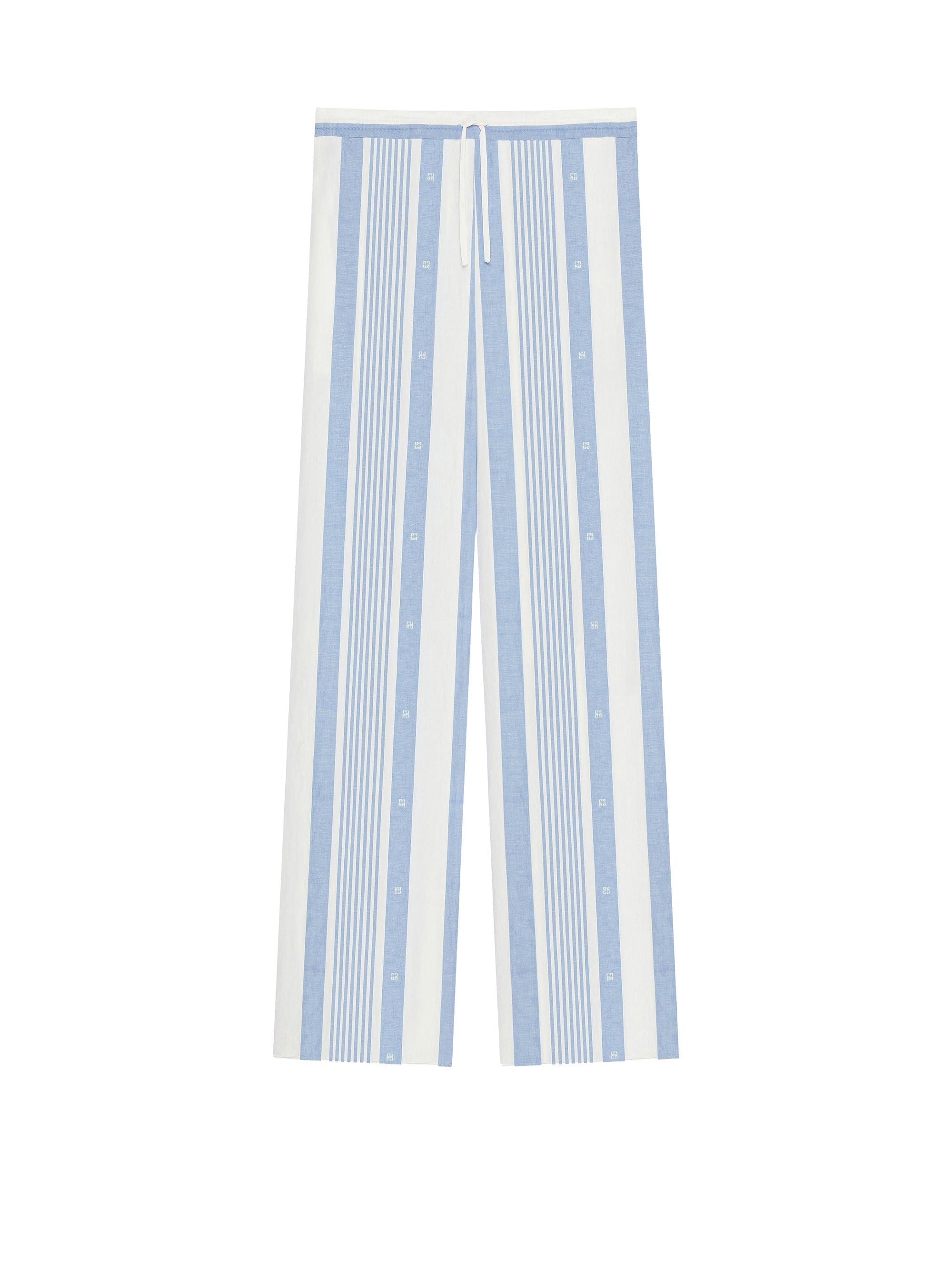 Pantalon et lin à rayures 4G - Blue & Off White