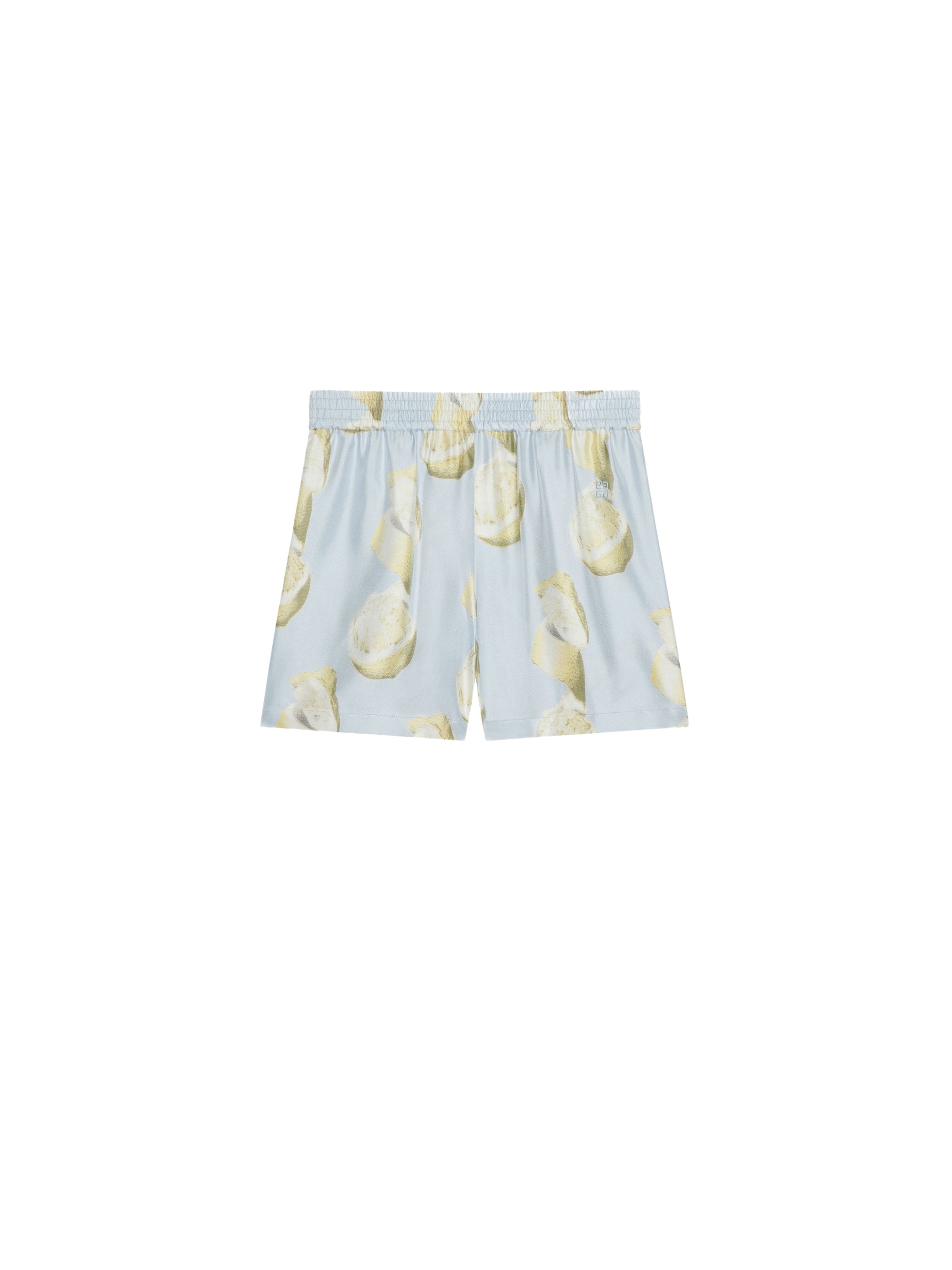 Short court en lin - Blue & Yellow