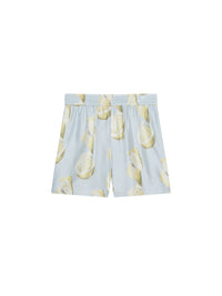 Short court en lin - Blue & Yellow