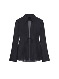 Chemise en soie et lin - Black