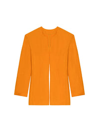 Chemise en lin et soie à détail 4G Liquid - Dark Orange