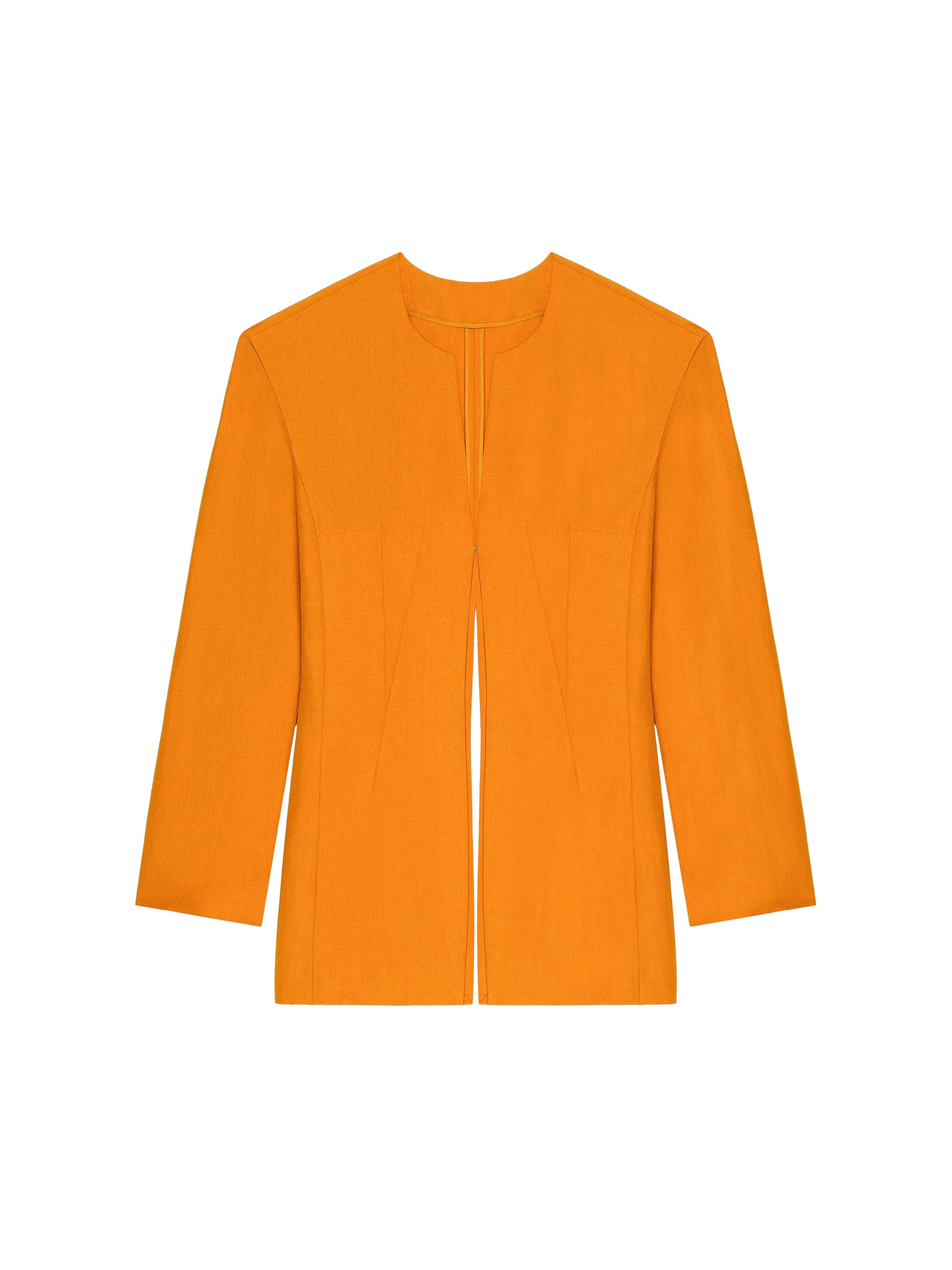 Chemise en lin et soie à détail 4G Liquid - Dark Orange