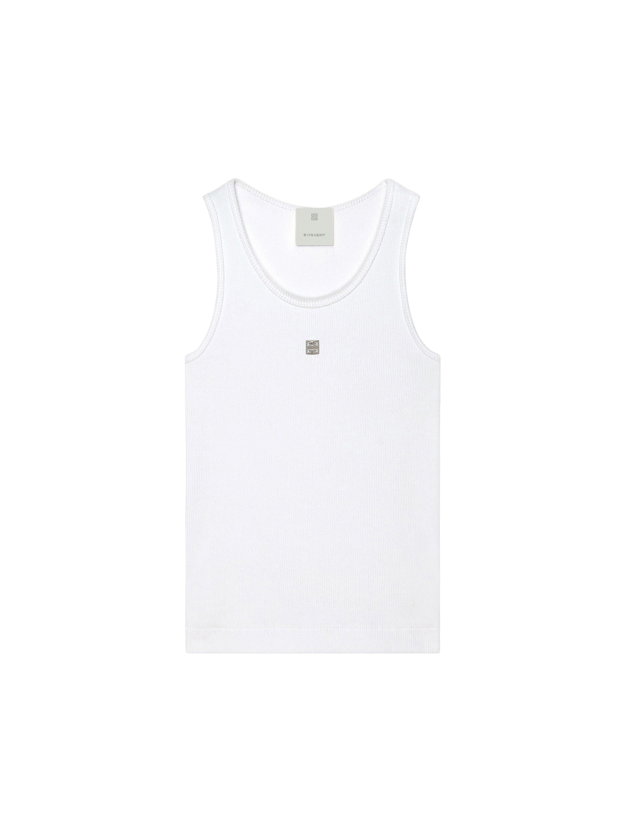 Débardeur Slim avec détail 4G - White