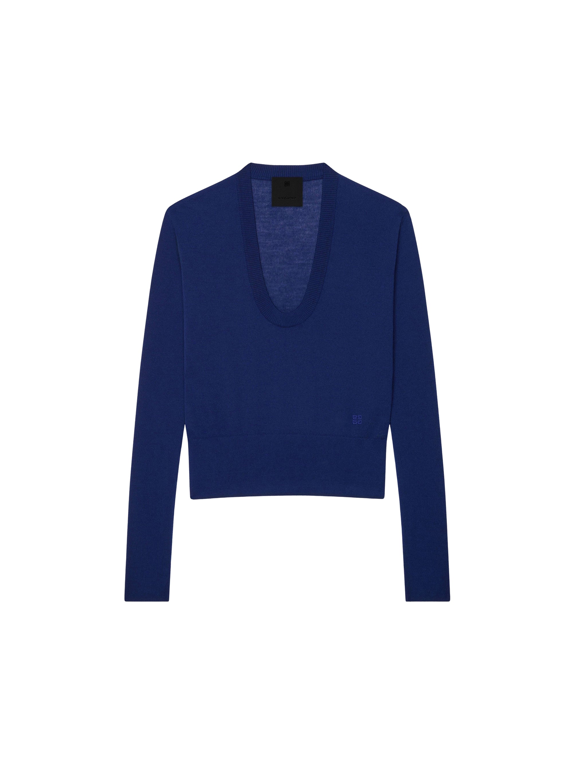 Slim-fit cashmere and silk jumper - Sapphire Blue