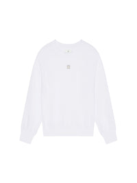 Sweat-shirt Slim en molleton - White