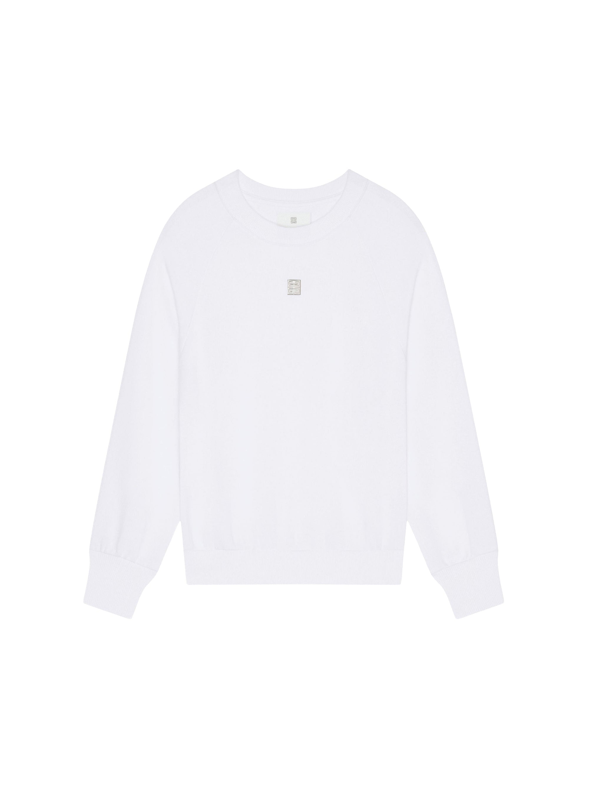 Sweat-shirt Slim en molleton - White