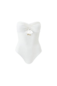 Cream Ribbed Maillot une pièce - Cream Ribbed