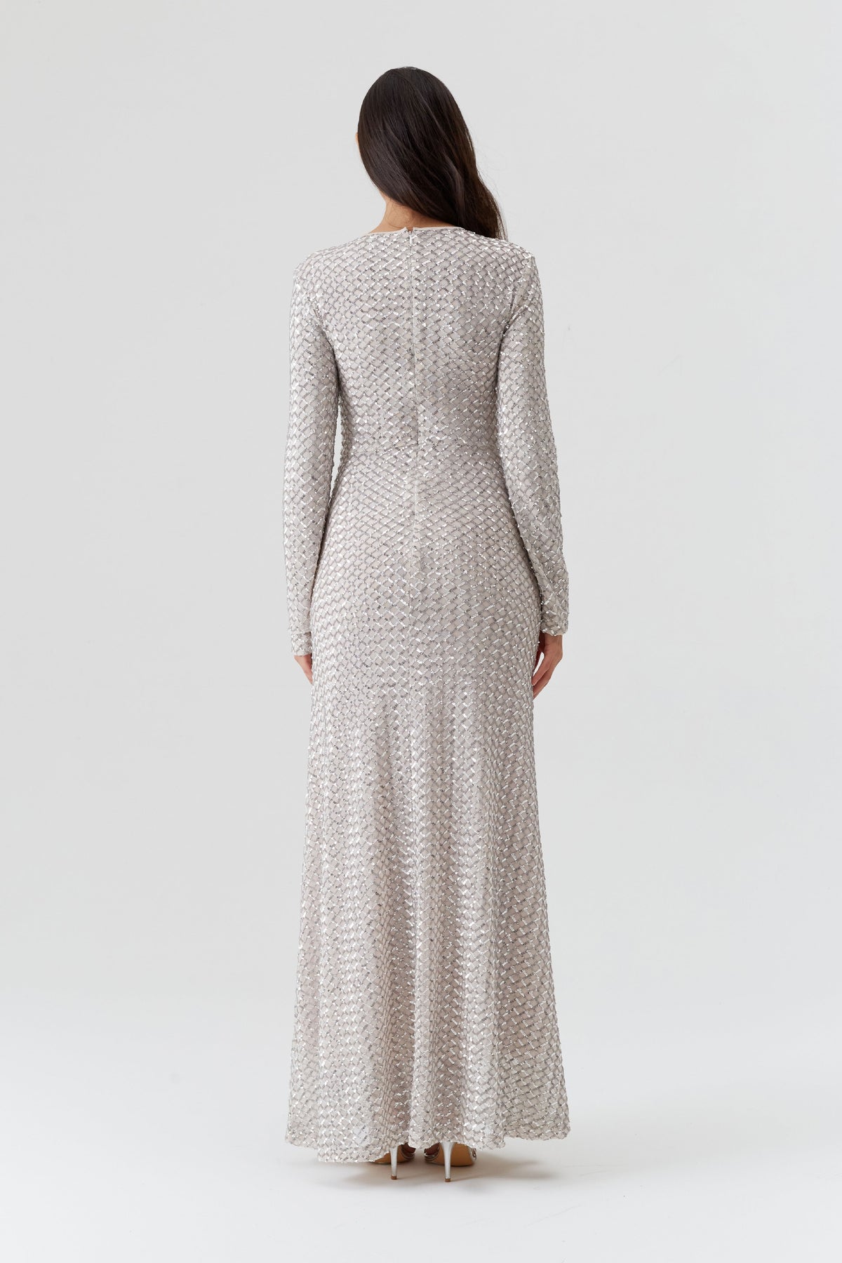 Robe Luna ornée de sequins - Champagne
