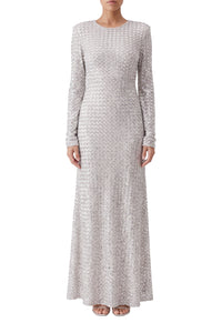 Robe Luna ornée de sequins - Champagne