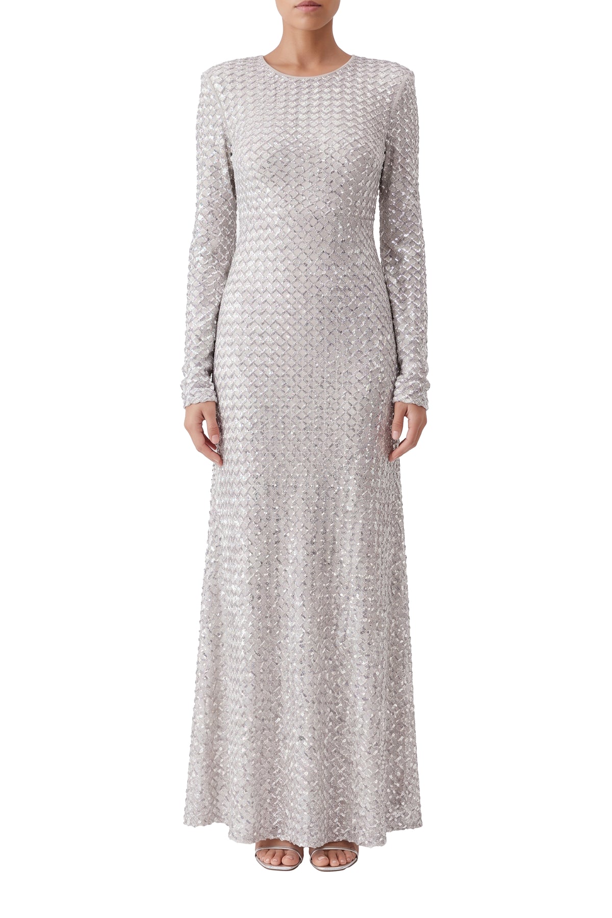 Robe Luna ornée de sequins - Champagne