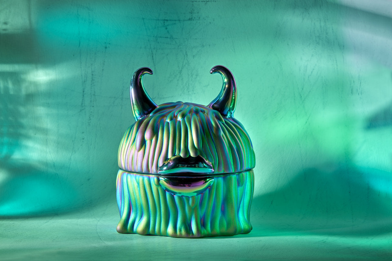 Boîte disco avec assiettes Lynda Haas Brothers en porcelaine - Multicolore