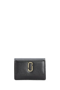 Portefeuille The Petit Trifold en cuir - Black Multicolor