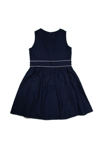 Robe évasée en laine - Blue Navy
