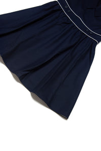 Robe évasée en laine - Blue Navy