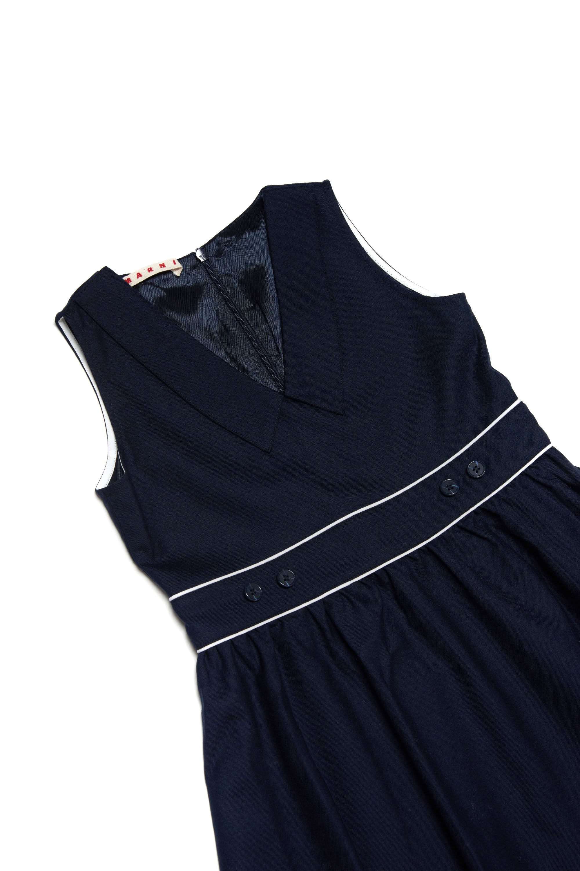 Robe évasée en laine - Blue Navy