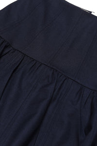 Flared skirt in wool - Blue Navy