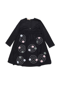 Robe à broderie - Black