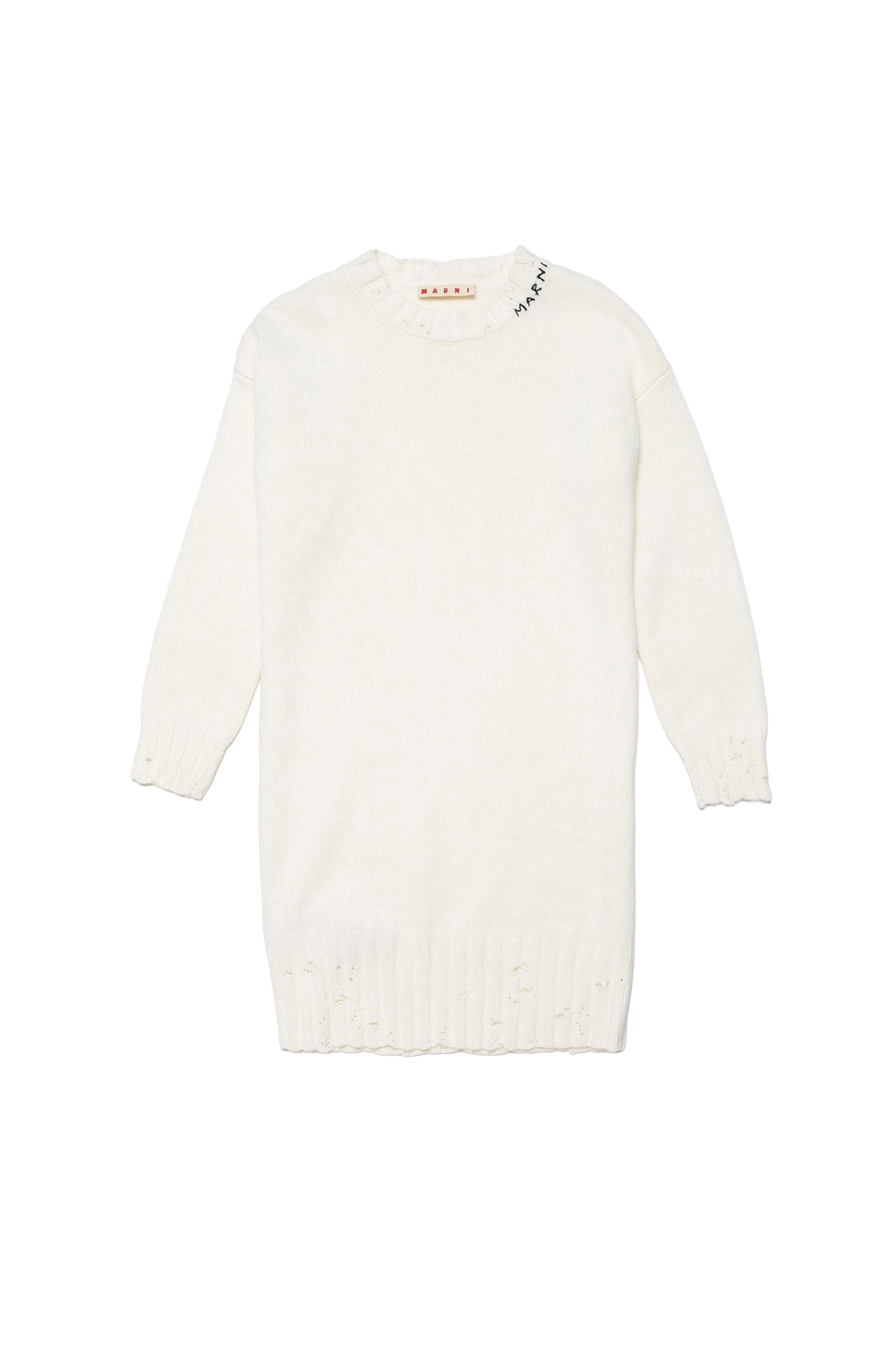 Robe à broderie - Off White