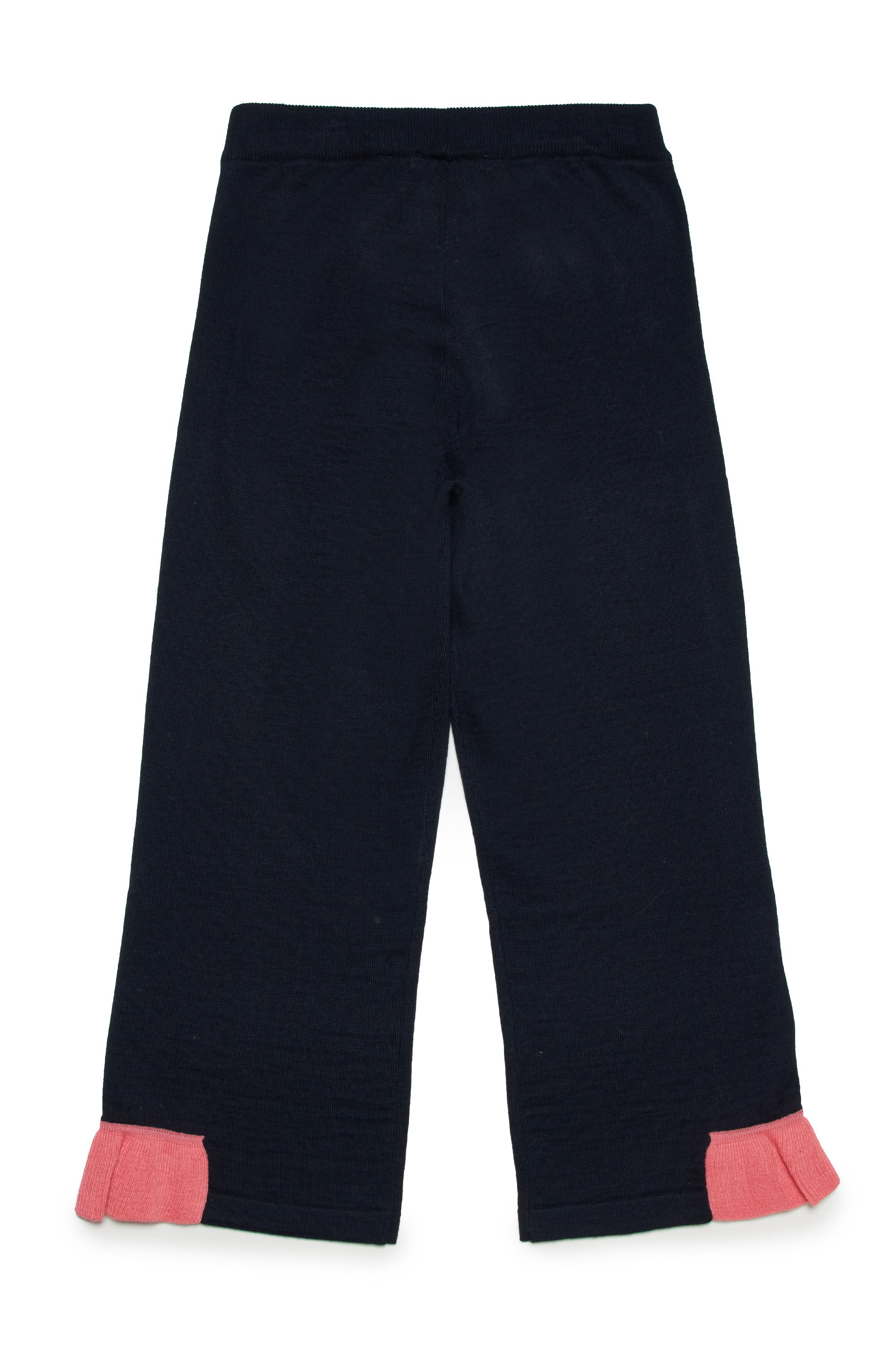 Pantalon évasé en laine - Blue Navy
