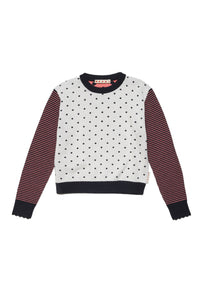 Wool print jumper - Blue Navy