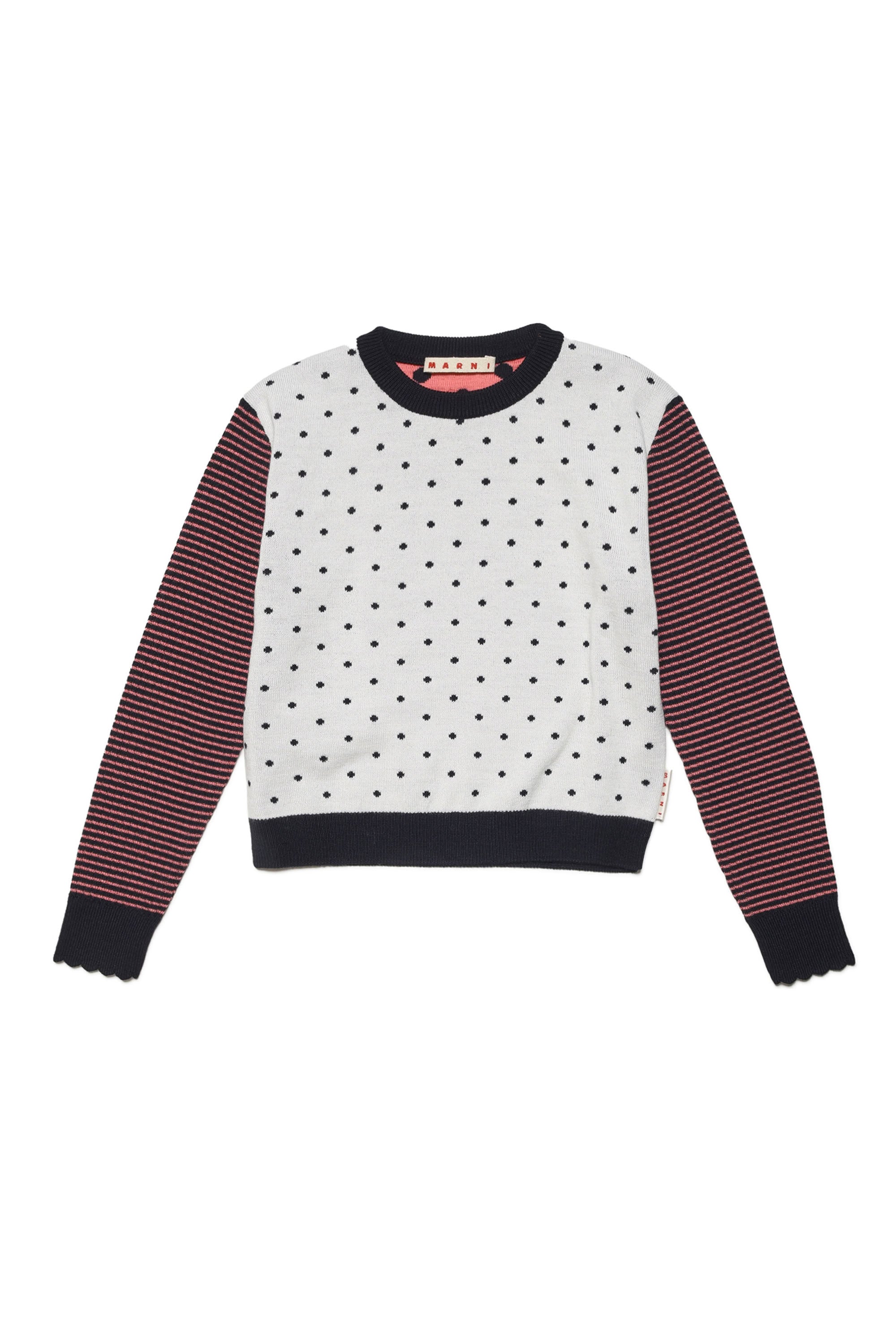 Wool print jumper - Blue Navy