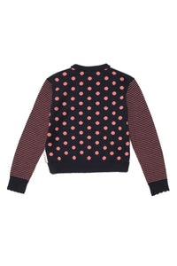 Wool print jumper - Blue Navy